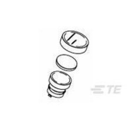 TE CONNECTIVITY 64E9=COLOR PB CAP WHITE ROUND 7-1437569-7